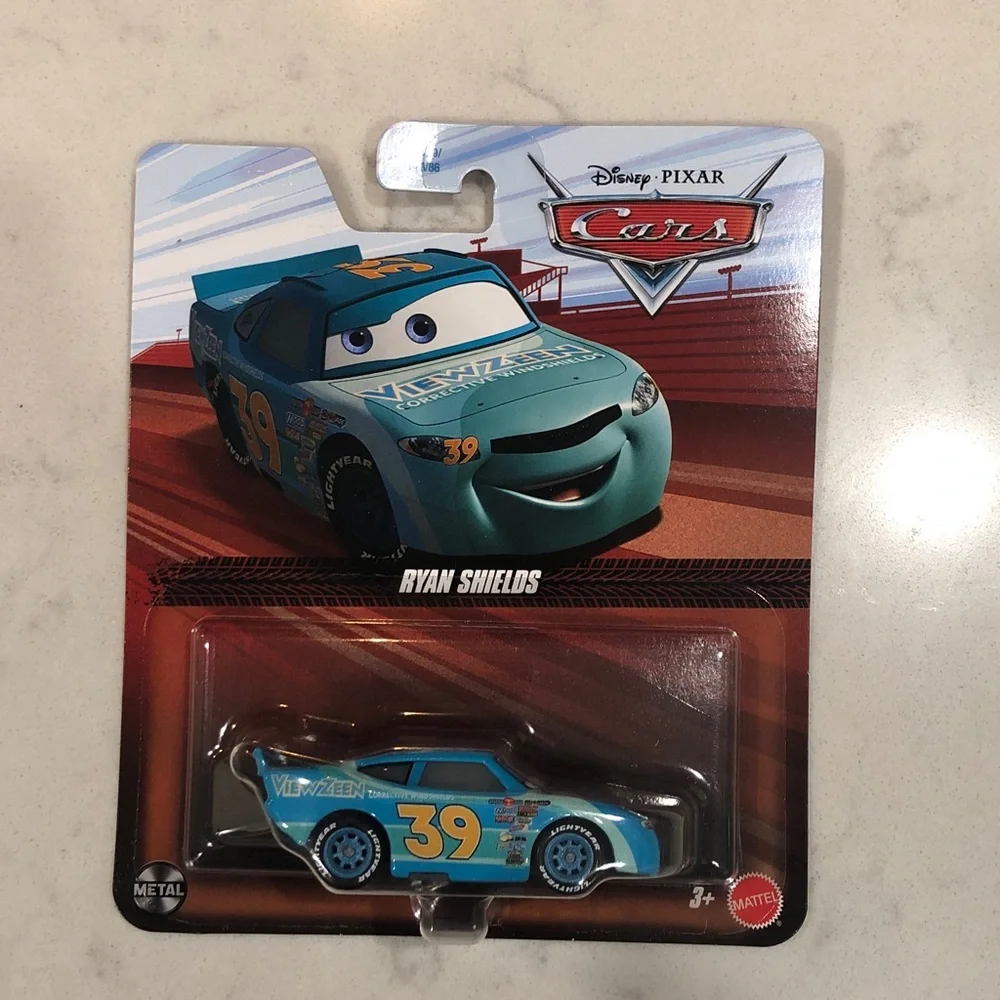 Mattel Pixar Cars Ryan Shields Die-Cast Toy Car - Teal and Yellow